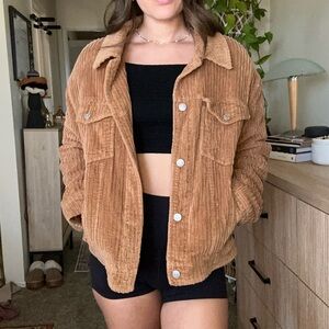 Forever 21 Tan Teddy Jacket Large